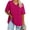 Hot Pink women v neck t shirt a1, variant on MORESEC Women V Neck Short Sleeve T-Shirt Casual Loose Fit Blouse Summer Trendy Tee Tops Vacation Everyday Basic Shirts, Green 4XL