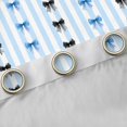 thumbnail image 4 of Manfei Blue Coquette Bowtie Blackout Curtains Set of 2 (38x54 Each),Modern Geometric Stripe Living Room Curtains, 4 of 6