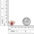 thumbnail image 3 of Gem Stone King 2.10 Ct Oval Pink Tourmaline 18K Rose Gold Plated Silver Ring (Size 8), 3 of 3