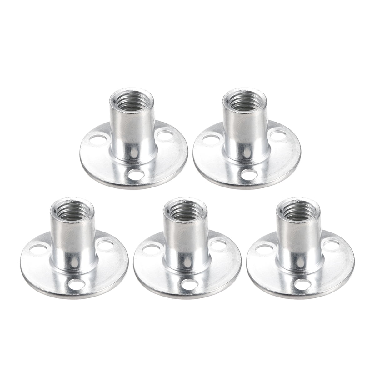 5Pcs M12x40x2.5mm Brad Hole Tee Nut Carbon Steel Base ScrewIn TNut