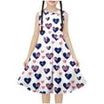 thumbnail image 2 of Delliss Girls Dresses Butterfly Print Sleeveless Solid Color Skater Casual Simple Dress 4-14 Years, 2 of 7