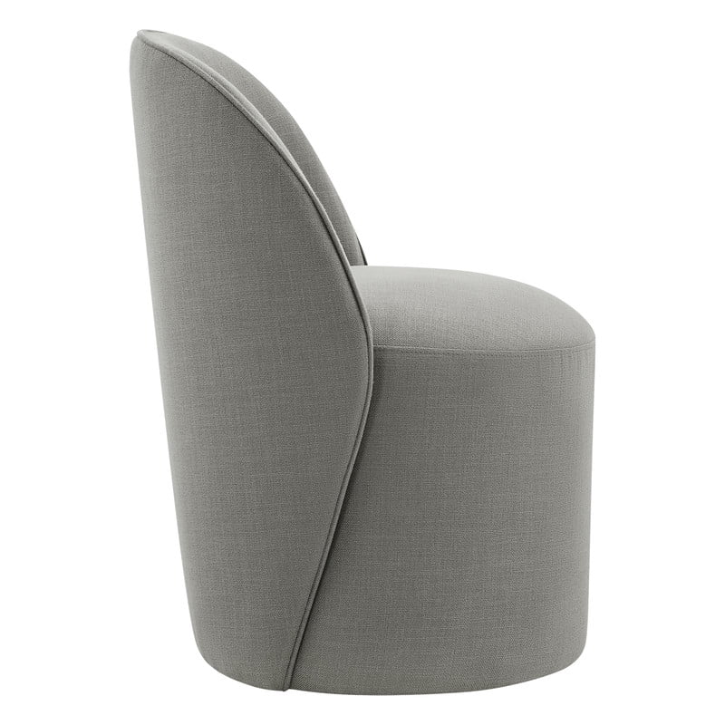 Spruce & Spring Lola Upholstered Side Chair with Swivel Casters Indoor Fabric Dining Chair