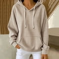 thumbnail image 1 of Neewe Womens Hoodies Casual Loose Long Sleeve Drawstring Pullover Sweatshirts Lightweight Hooded Tops with Pocket, 1 of 5