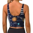 thumbnail image 3 of Vsdgher Solar System Print Women Sleeveless Athletic Tank Top Built-in Bra Camisole Sports Vest for Yoga Running Fitness Exercise with Removable Pads, 3 of 8