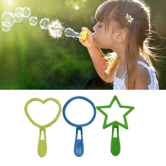 OUNONA Bubble Blower Stick Blower Set Assorted Color 6Pcs