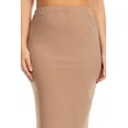 thumbnail image 4 of Moa Collection Women's Plus Size Casual Stretch Pull On Bodycon Pencil Midi Skirt, 4 of 6