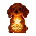 thumbnail image 2 of Christmas Puppy Dog Resin Glowing Decor for Tabletop Desk Shelf Holiday Ambiance Light Up Gift(A), 2 of 8