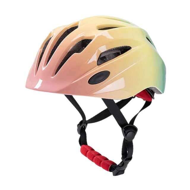 Casco de bicicleta para niños, ajustable, versátil, portátil, moderno, práctico, para patineta Amarillo