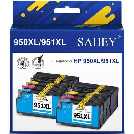 950XL 951XL Ink Cartridge for HP 950XL and 951XL Ink Cartridges for HP OfficeJet Pro 8600 8610 8615 8630 with Pro 251dw 276dw Printer (2 Black 2 Cyan 2 Magenta 2 Yellow，8-Pack)