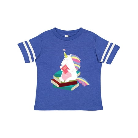

Inktastic Reading Unicorn Book Lover Gift Gift Toddler Boy or Toddler Girl T-Shirt