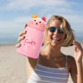 thumbnail image 4 of Mini Insulated Water Bottle, Portable Coffee Cup, Small Travel Cup Vacuum Double Wall Mini Tumbler, Bag Hanging Cute Drink Bottle for Office Travel Women Gift, Pink, 4 of 6