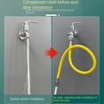 thumbnail image 4 of Extensor de Grifo para Baño, Ajuste Libre, Curvatura, A Prueba de Salpicaduras, Adaptador de Tubo de Extensión Universal de 360 Grados para Cocina, 30 cm, 4 of 4
