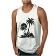 thumbnail image 1 of Camisetas de Tanque de los Hombres Tanque de los Hombres Incolor Gradiente de Impresión Cuello Redondo Correa Delgada Fuga Atrás Regular Casual Deportes Blusas de Tanque, 1 of 5