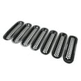 thumbnail image 5 of NS 7 PCS/Sets Front Grille Trim Inserts Mesh Grill Guard Cover Auto for Jeep Wrangler JK, JKU, Unlimited, Sports, Sahara, Freedom, Rubicon 2-Door & 4-Door 2007-2017, 5 of 8