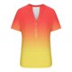 thumbnail image 2 of Camisetas de Verano para Mujeres Casual Camiseta con Cuello en V Botón Arriba Suelto, Camisetas de Mujer Casual para Primavera Verano, 2 of 5