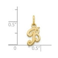 thumbnail image 3 of 14k Yellow Gold 14KY Script Letter B Initial Charm Pendant, 3 of 3