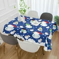thumbnail image 4 of GZHJMY Blue Cute Christmas Snowman Outdoor Tablecloth 60x90In,Rectangle Table Cover Kitchen Dinner for Outdoor and Indoor Party Holiday Hotel BBQ-Christmas194 Home Decor, 4 of 7