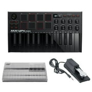 Akai Professional MPK Mini MK III 25-key Black MIDI Keyboard Controller with MPK Mini MK III Cover and KSP100 Sustain Pedal Bundle