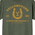 thumbnail image 7 of Yellowstone Horseshoe Logo Adult Monterrey Sage Crew Neck Short Sleeve T-shirt-Medium, 7 of 7