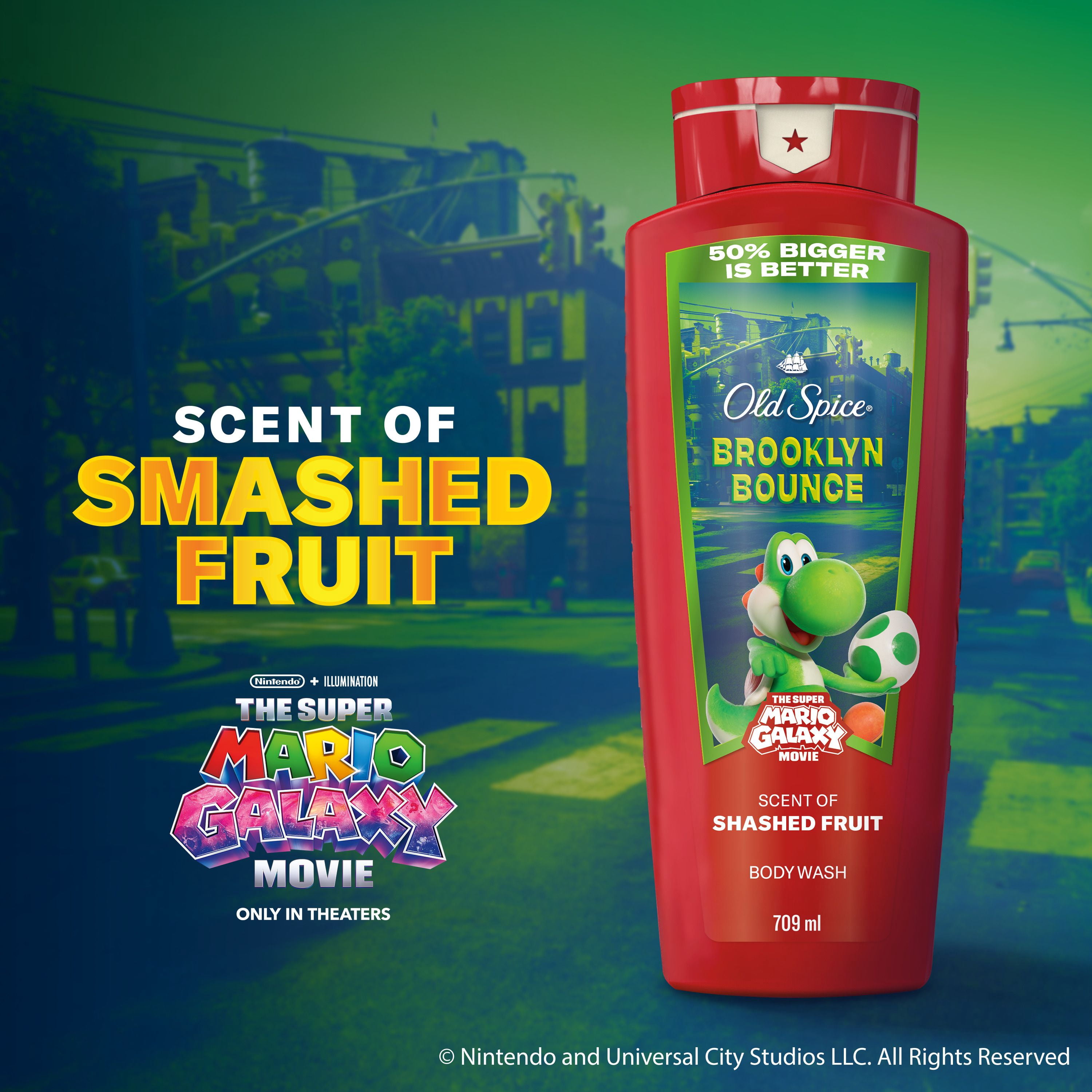 Old Spice Body Wash for Men, Brooklyn Bounce, Scent of Smashed Fruit, Old Spice x The Super Mario Galaxy Movie, 24/7 Shower Fresh