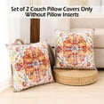 thumbnail image 3 of Boho Throw Pillow Covers 18x18 Set of 2 Burnt Orange Terracotta Rust Colored Throw Pillows Boho Home Decor for Bedroom Living Room Couch & Sofa (No Inserts), 3 of 6