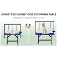 thumbnail image 5 of 47 Inch Large Dog Grooming Table – Foldable Pet Grooming Station for Home & Salon, Adjustable Arm with Double Nooses, Mesh Tray, Sturdy H-Frame, Non-Slip Pink Desktop, For Large Dogs & Cats,, 5 of 10