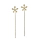 thumbnail image 3 of Pendientes colgantes de enhebrador de aleación Perno de oreja duradero para trabajo de compromiso de cumpleaños Dorado Hugo aretes colgantes con enhebrador, 3 of 7
