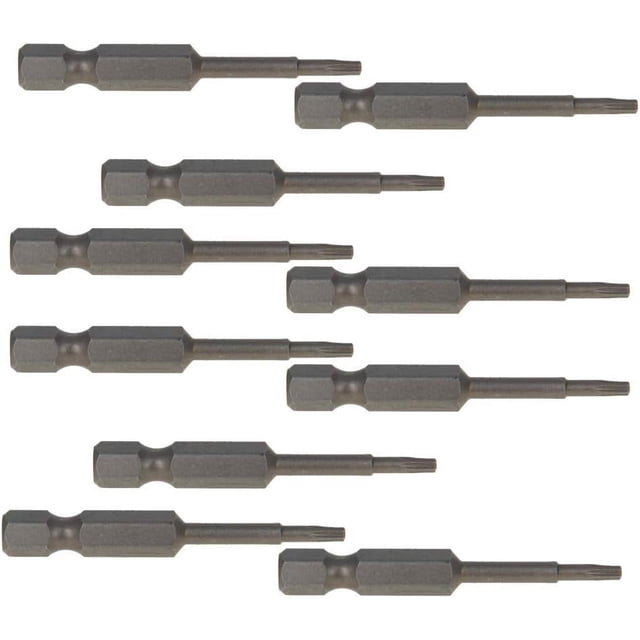 HUGFEGWE Torx Screwdriver Bits, T8 Magnetic Torx Head Screw Driver Bit, with 1/4 Inch Hex Shank, 50mm Length S2 Steel Screw Driver Kit Tools, for Repair Work, 10 Pcs CJB91-22866