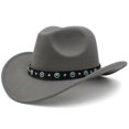 thumbnail image 1 of Sombrero de cowboy western adulto gris Brillar Sombrero de vaquero Tamaño libre 56-58 cm Electrónica, 1 of 1