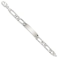 thumbnail image 2 of White Sterling Silver bracelet ID Figaro 8.5 in 9 mm, 2 of 3