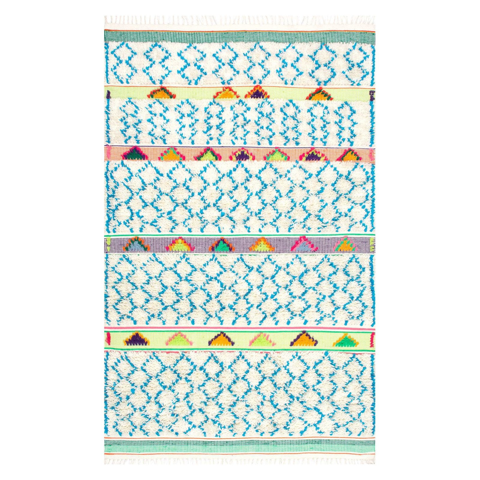 nuLOOM Yelena Trellis Shag Accent Rug, 2' x 3', Ivory