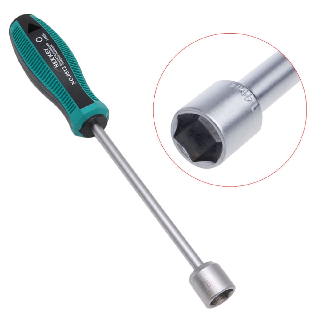 Metal Socket Driver Wrench Screwdriver Hex Nut Key Nutdriver Hand Tool 14mm