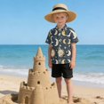 thumbnail image 6 of Dailycode Small Short Sleeve Button Down Shirts Sleeping Sun and Moon Casual Shirt 3-10 Years, 6 of 9