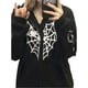 thumbnail image 3 of Chaqueta de calle para mujer Sunloudy, abrigo de sudadera con capucha y cremallera con estampado de patrón de telaraña de estilo gótico de gran tamaño de manga larga Sunloudy S M L, 3 of 8