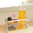 thumbnail image 5 of Stainless Steel Kitchen Sink Sponge Holder Drying Rack Countertop Organizer With Drainage, Rust-Proof Hollow Design For Bathroom Counter And Dish Rack Storage, Modern Sink Accessories For Clean Up, 5 of 5