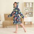 thumbnail image 2 of FORMRS Kids Bathrobe Unisex Hooded Robe Toddler Pajamas Sleepwear, Size 4-6T, Cartoon Space Cat, 2 of 7