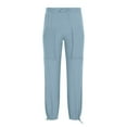thumbnail image 4 of RXIRUCGD Men's Fashion Drawstring Elastic Waist Solid Color Casual Length Pants, Blue, Size: XL, 4 of 6