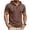 c01Brown, variant on USNSM Men's Casual Fashion Short Sleeve Hoodie Pullover with Buttons and Drawstring Soft Muscle Fit Athletic Workout Top Blue XL