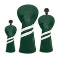 thumbnail image 3 of koolsoo 3 Pcs Housse de Golf en Cuir PU Housse de Tête de Club de Golf avec Vert Interchangeable, 3 of 9