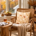 thumbnail image 5 of Thanksgiving Throw Pillow Fall Harvesting Cushion, Soft Linen Velvet Pillow with Pumpkin Maple Leaf Print for Sofa Couch Decor, 5 of 7