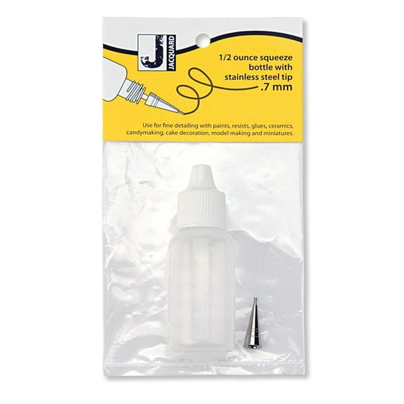 Jacquard Small Applicator Bottle, 1/2 fl. oz., Metal Tip, .7mm