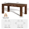 thumbnail image 2 of Finmind 63-inch Solid Wood Executive Desk, Farmhouse Wooden Home Office Computer Desk, Large Writing Study Table for Home Office, Dark Walnut, 2 of 9