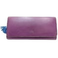 thumbnail image 1 of Pre-Owned LOEWE Long Wallet 101111 Round Nappa Leather Purple Women's 181849 (Good), 1 of 10