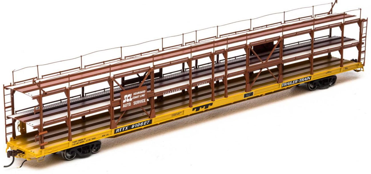 Athearn Genesis HO Scale F89F TriLevel Auto Rack Seaboard Coast Line