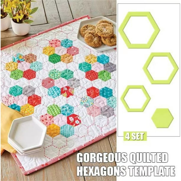 Xihbxyly Ofertas de Iluminación Preciosa Plantilla de Costura de Colchas Hexagonales.