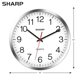 thumbnail image 3 of Reloj de pared Sharp plateado/cromado de 25 cm, silencioso, no hace tictac, 3 of 7