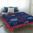 thumbnail image 4 of Independence Day Blanket Soft Cozy Warm Throw Blanket for Couch, Plush Fuzzy Flannel Fleece Blankets for Sofa, Red Blue Fireworks Stars Flag Day Bed Blankets Lightweight Gifts for Women, 30"x40", 4 of 9