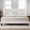 Beige, variant on Lifezone Queen Bed Frame with Velvet Upholstered Headboard, Metal Support, No Box Spring Needed, Noise Free, Easy Assembly, Beige