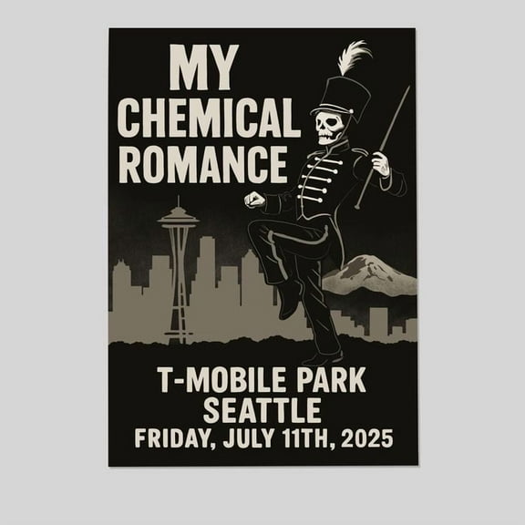 Music Poster - My Chemical Romance 2025 Tour Poster Poster - Retro Style - Size 24x36 - Postora