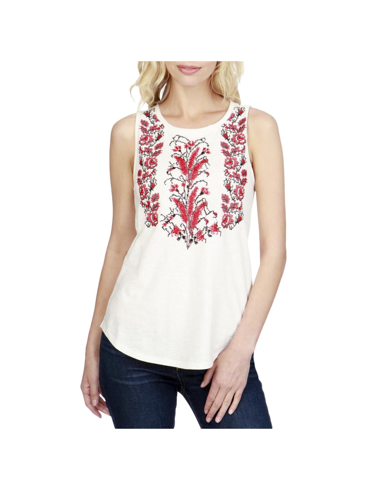 Lucky Brand Lucky Brand Womens Embroidered Cotton Tank Top Walmart